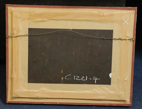 § Alexandre Jacob (1876-1972) Figure in a rowing boat at sunrise 9.5 x 13.25in.